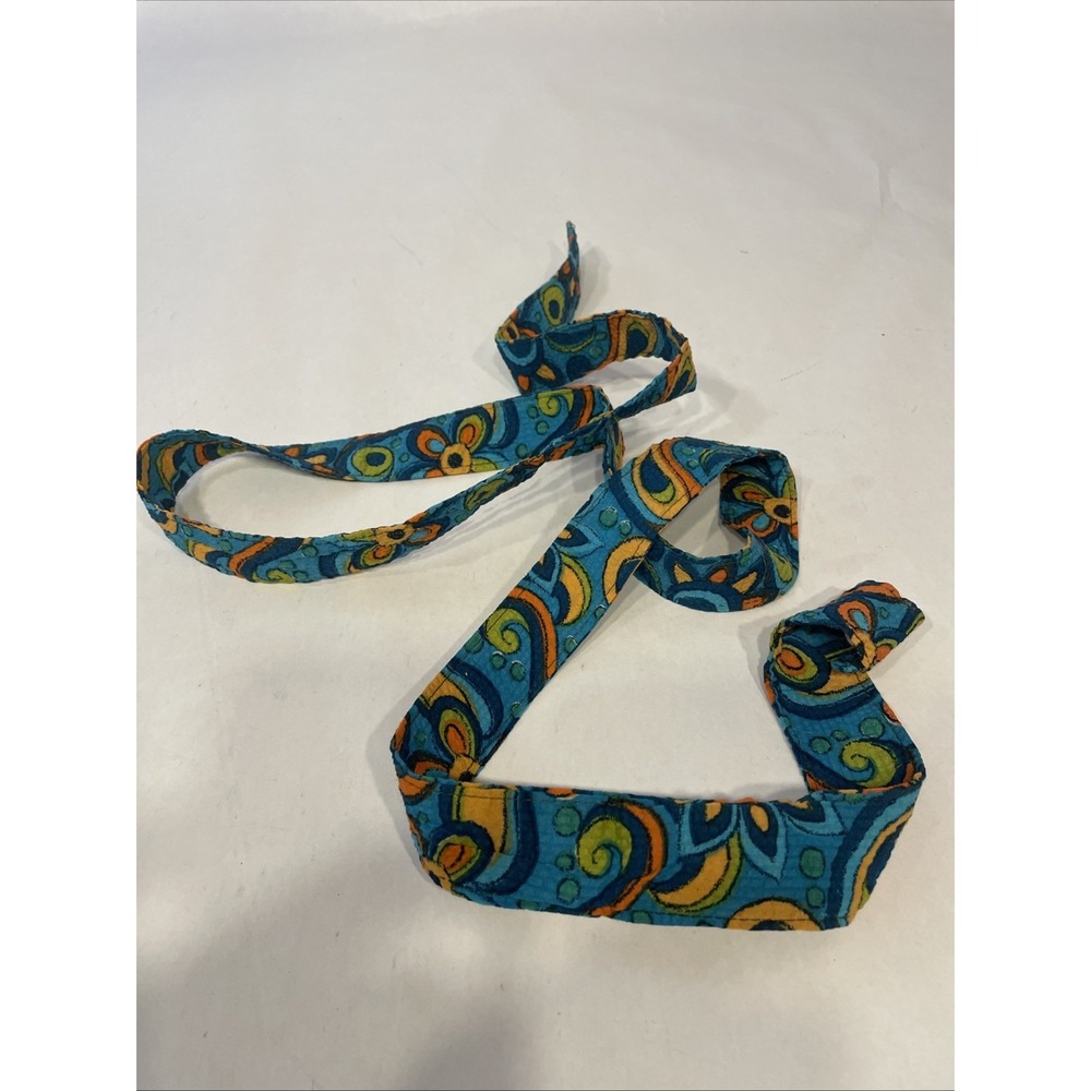 vintage 60 s 70 s hippy belt headband  Floral Print 60" Long 1.5" Wide